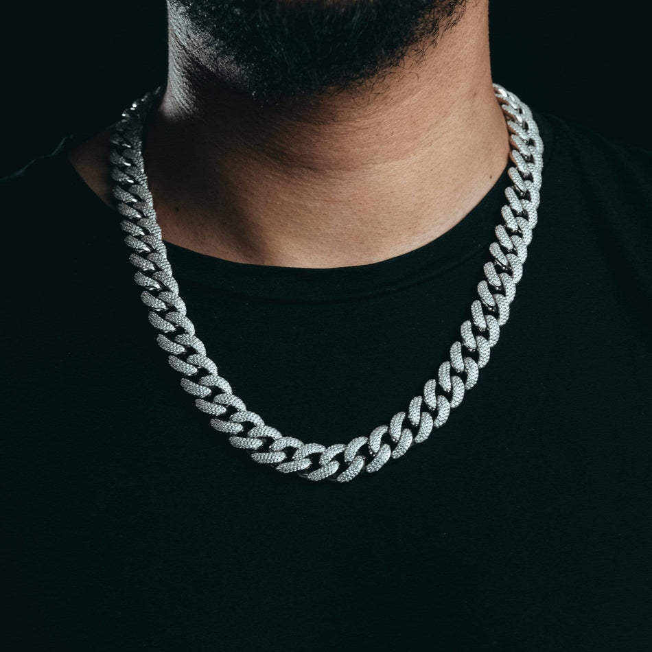 white gold cuban chain