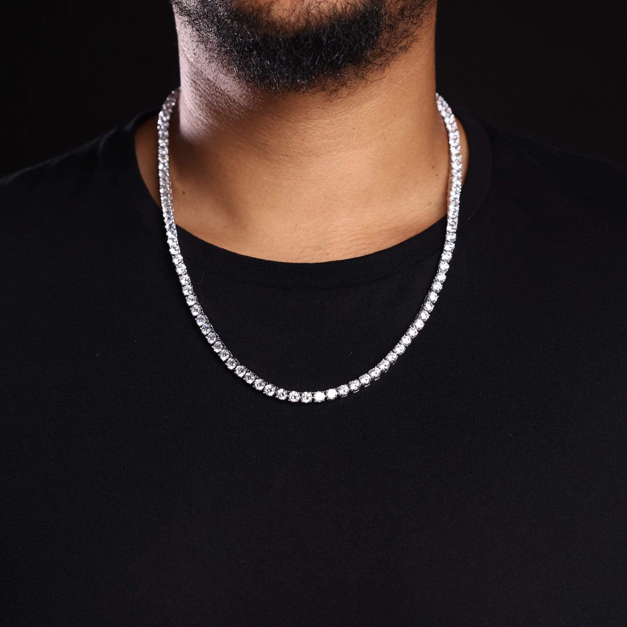 5mm White Gold Tennis Chain– Jewellerykings