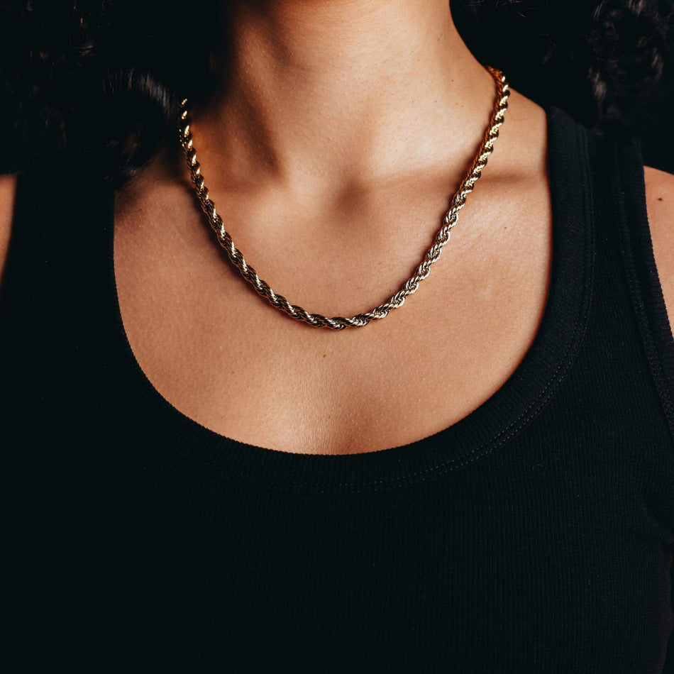 black rope necklace women's