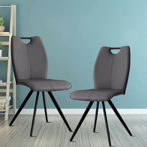 Black Mid century modern dining chairs