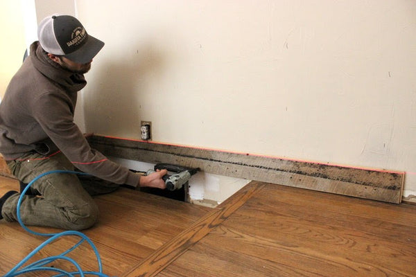 Installing Tongue & Groove Reclaimed Wood On Wall