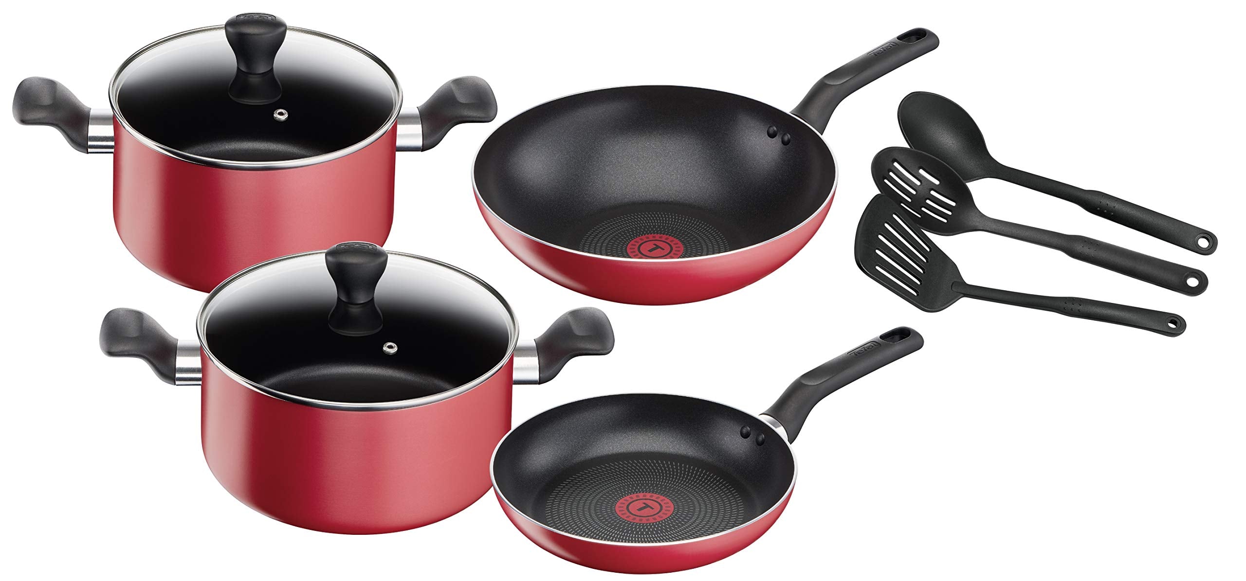 Tefal Pure Cook Non-Stick 12-Piece Aluminum Cookware Set - Black (B145SCBI)  for sale online