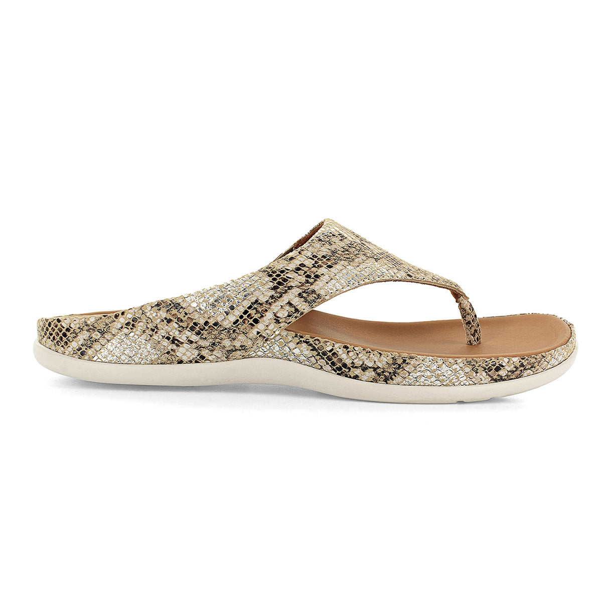 STRIVE MAUI Toe Post Sandal with Arch Support - Snake Glamour ...