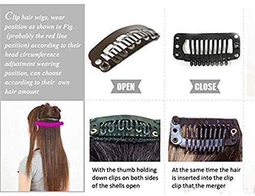 2 streaks  pack single color Clip on Streaks hair extensions  Curls and  Tresses  De la India Exports