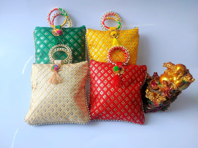 Wholesale Handbags for Return Gifts, Lehriya With Gota Traditional for  Return Gift Bags Wedding Gifts, Return Favour, Anniversary Gift 