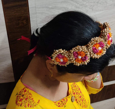 SYGA Flower Tiara Headband and Flower Floral Hair Bands Floral Garland For  Women Bride Wedding Vine