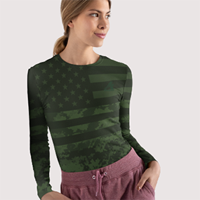Digital Women's Camo V-Neck T-Shirt – Amerisport