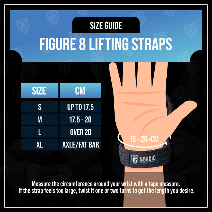 Size Guide - Figure 8 Lifting Straps
