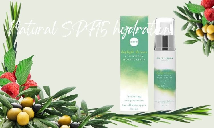 Natural organic moisturiser with sunscreen sensitive and SPF