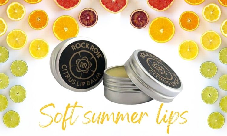 Rock Rose natural organic lip balms for summer, lip protection