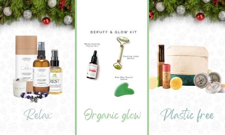 3 Christmas gifts sets for mum and for women. Natural and organic Christmas gifts sets, eco friendly gifts for her