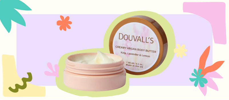 Douvalls organic argan, lavender and lemon natural body butter