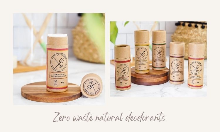 natural deodorant tube zero waste no plastic no chemicals deodorant