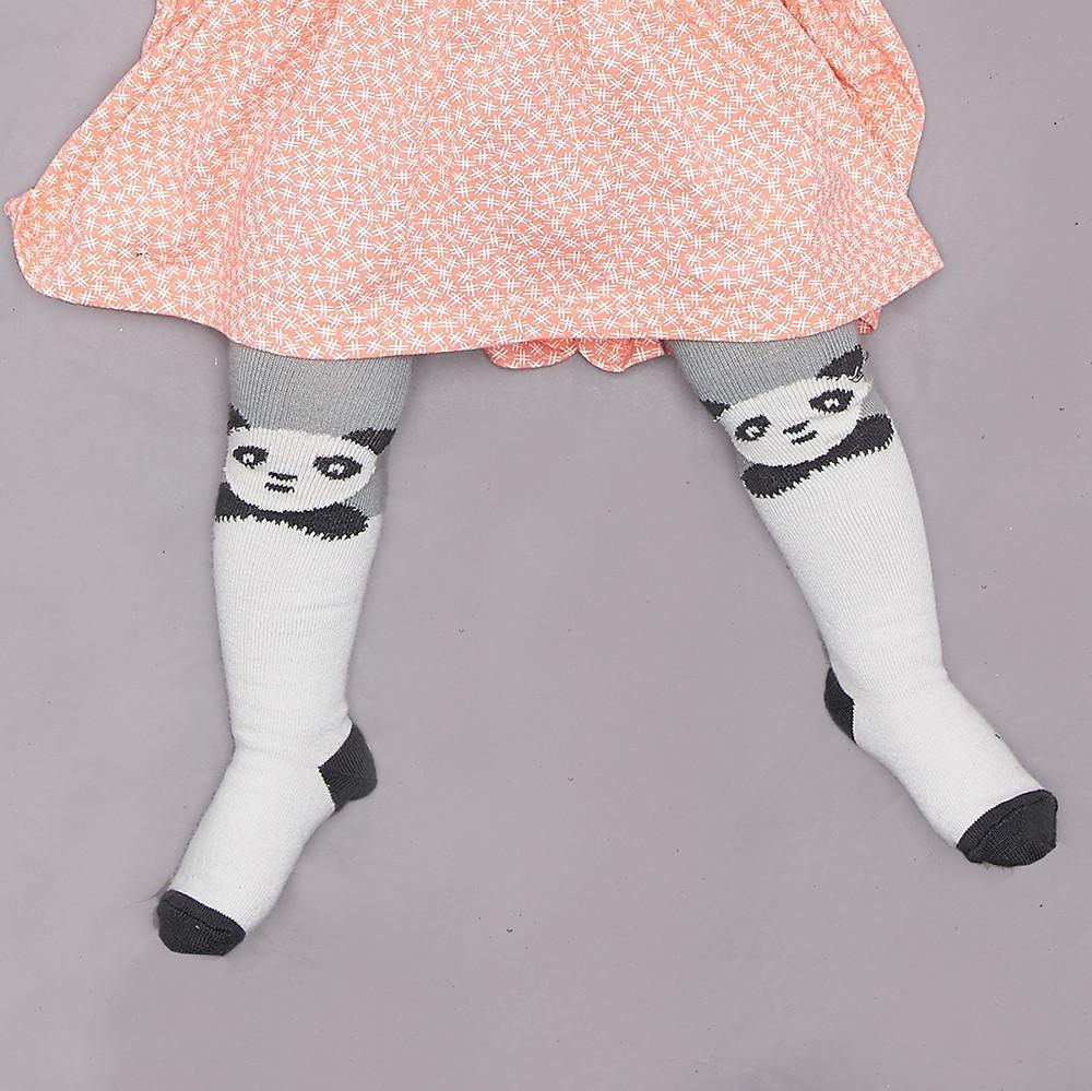 Kiri Baby Girl Panda Tights Grey The Bonnie Mob Welovemonster