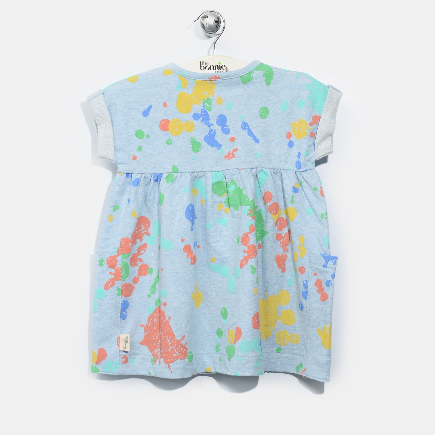 L-RACHEL-Splatter Print Dress-Kids Girl-Faded Denim