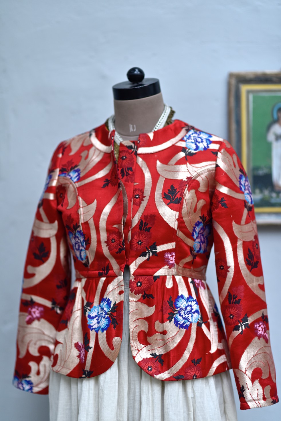 red evening jacket womens