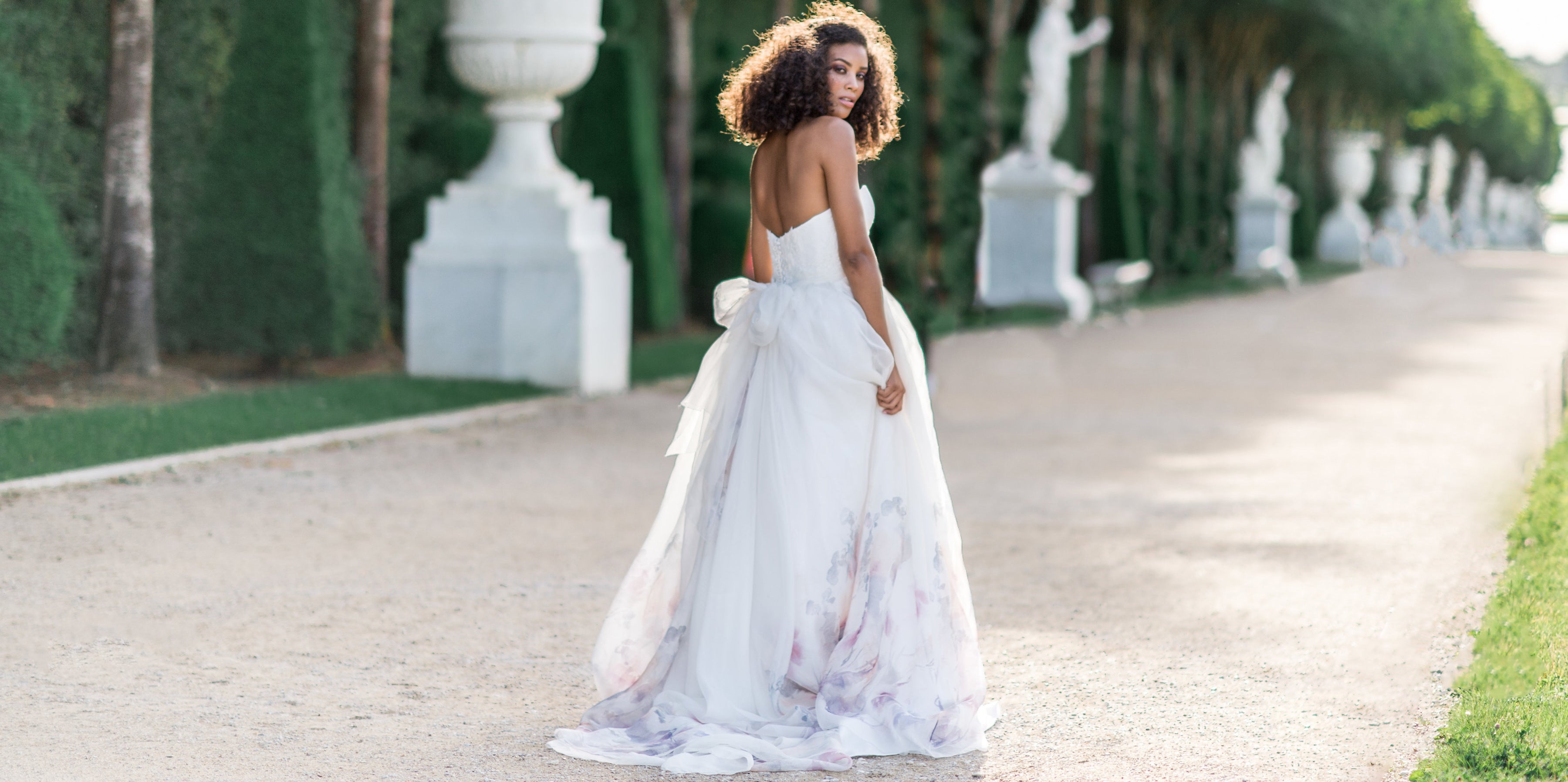 A rainbow of sweet and dreamy pastel wedding dresses