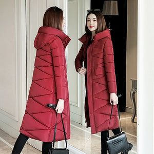 hooded warm coat womens