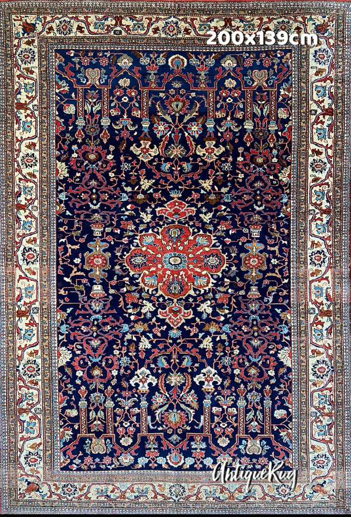クム産 ペルシャ絨毯  コルクウール 93×67cm