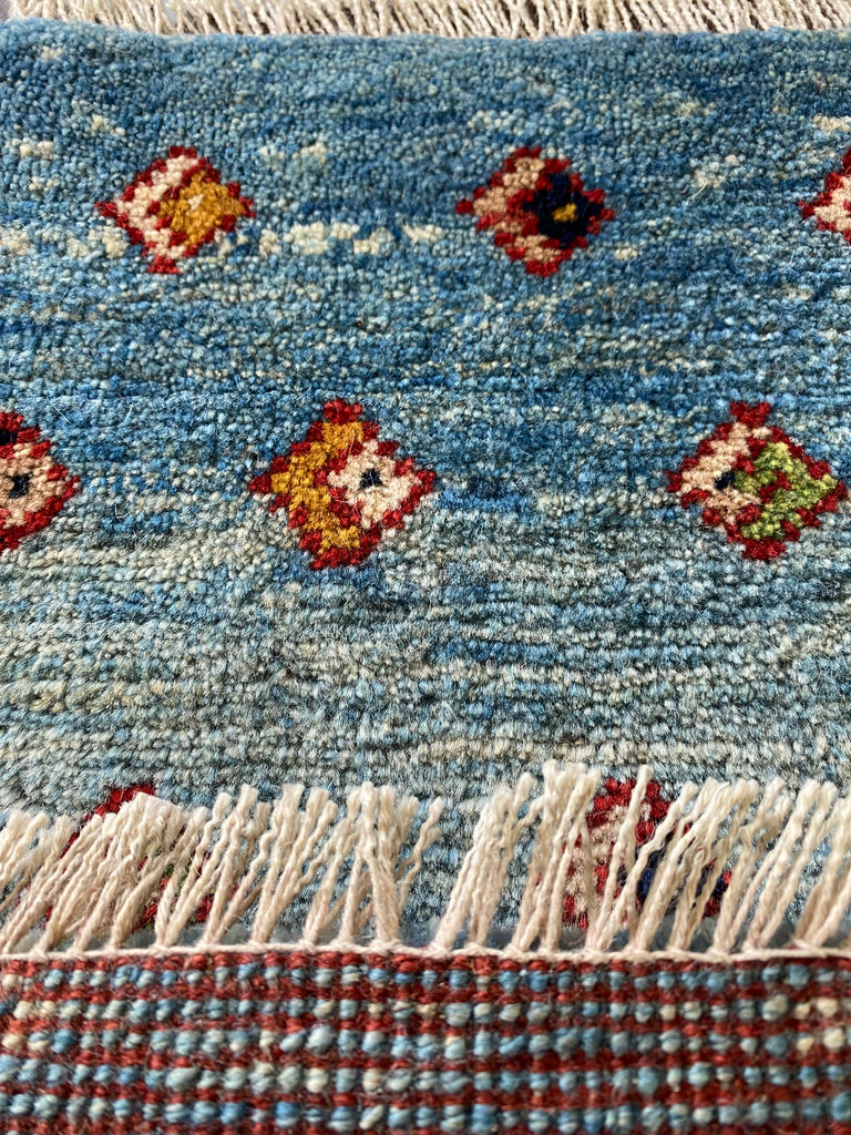 ペルシャ ギャッベ カシュガイ ミニマット 43×43cm QSGM114– MARC My Aladdin's Rug & Carpet