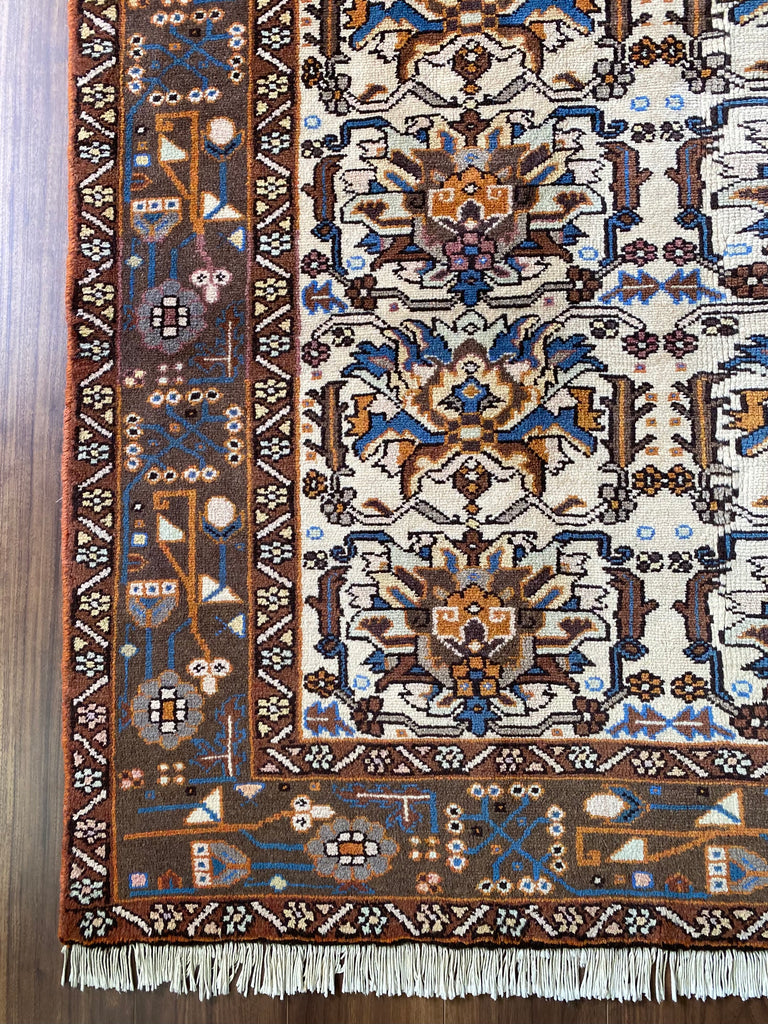 ペルシャ絨毯 ヴィンテージラグ 手織り絨毯 ベニワレン211×101cm-