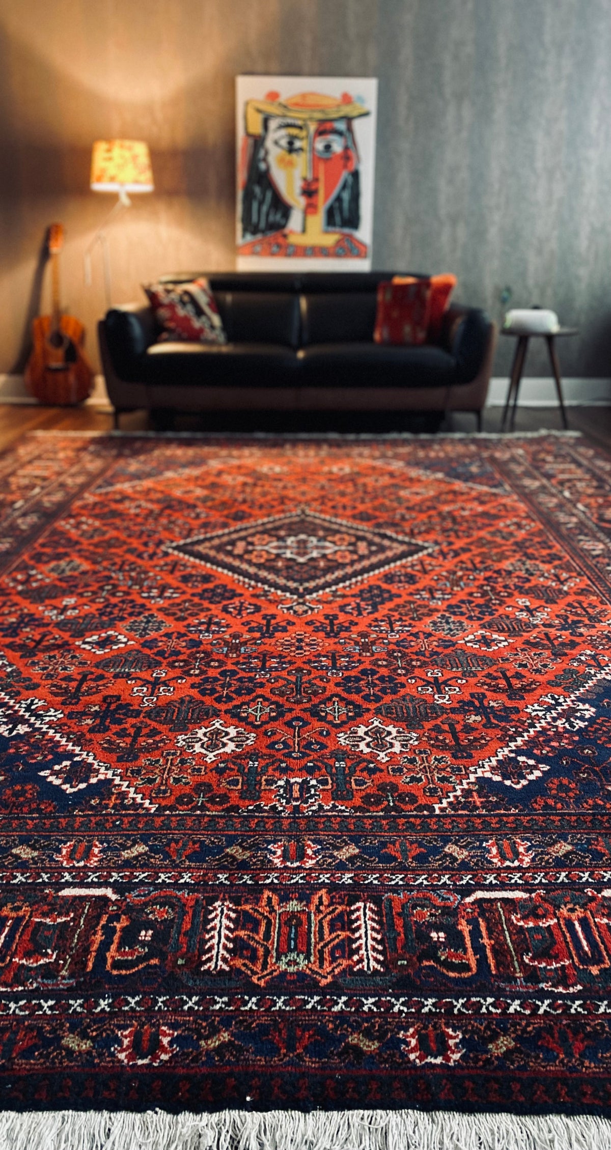 美しいペルシャ絨毯/サイズ：102x153cm。 ………ak5.-