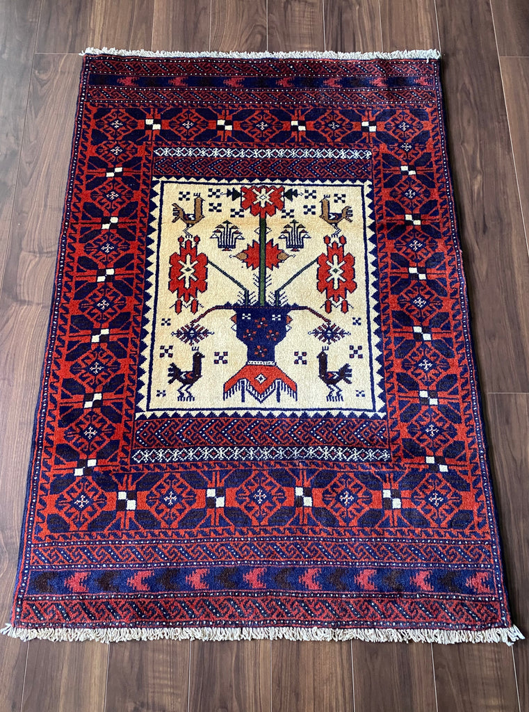 バルーチ族 トライバルラグ ペルシャ絨毯 168×83cm - カーペット