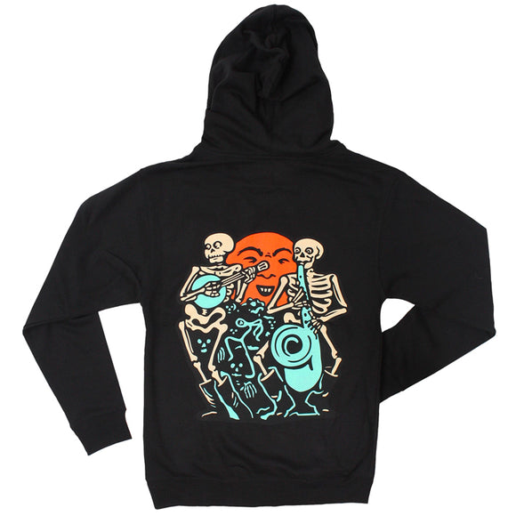 skeleton zip hoodie