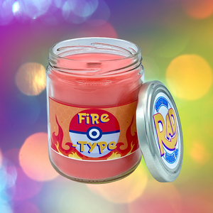 Fire-Type - Sweet Orange/Sriracha scented candle