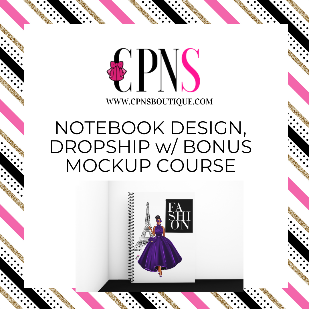 Download Notebook Design Dropshipping W Bonus Mockup Recording Cpns Boutique