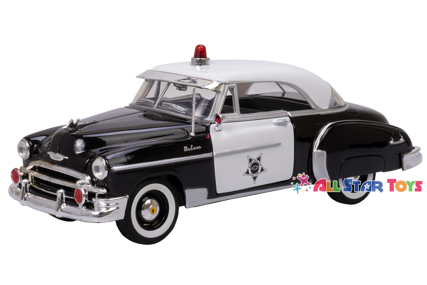 1950 CHEVROLET BEL AIR POLICE 1/24 DIECAST MODEL CAR BY MOTORMAX 76931 –  All Star Toys