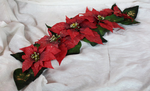 18 inch Poinsettia Swag