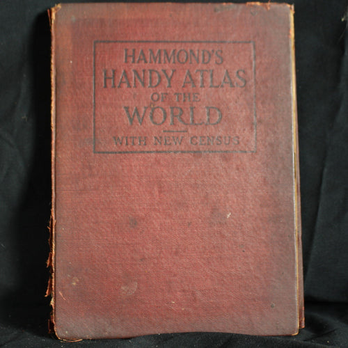 Vintage Hardcover Hammond's Handy Atlas Of The World and New Census, 1913