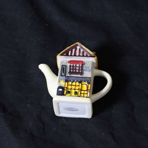 Miniature Porcelain Tea House Tea Pot