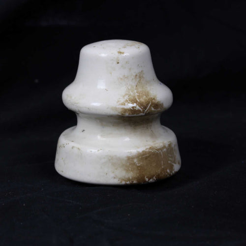 Antique White Porcelain Telegraph Electrical Insulator