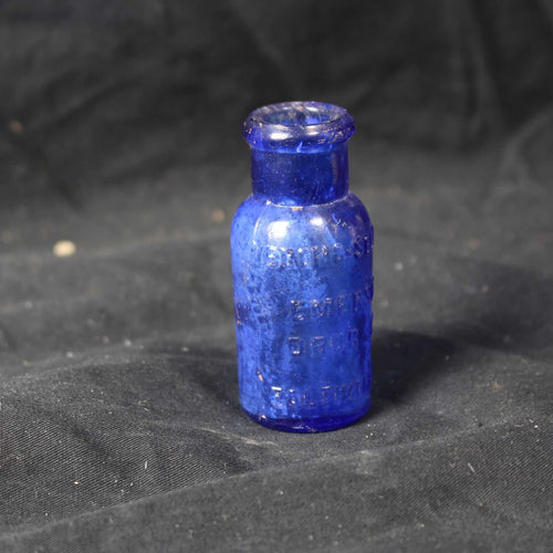 SOLD! Vintage Colbalt Blue Glass Bromo Seltzer Bottle