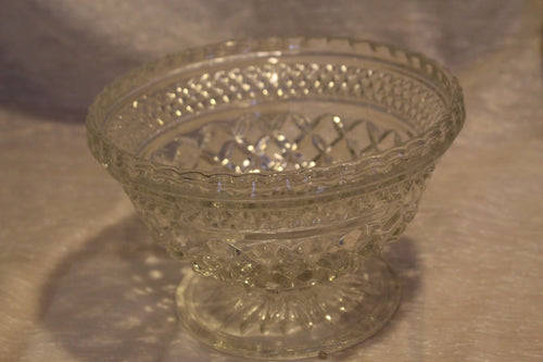 Vintage Wexford Glass Pedestal Serving Bowl