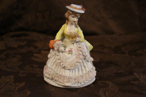 Vintage Lady In A Bustle Dress Porcelain Figurine