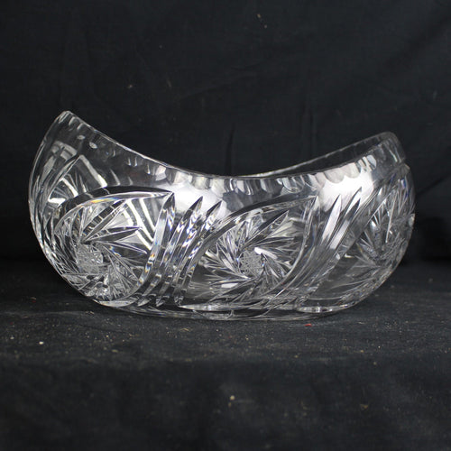 SOLD! Oblong Pinwheel Crystal Bowl