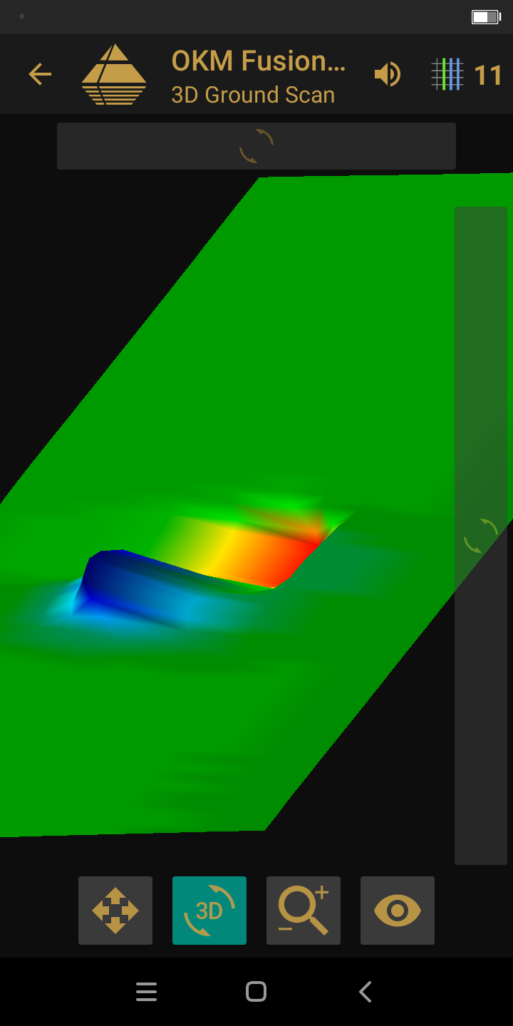 Balayage du sol en 3D réalisé avec un détecteur Fusion Light