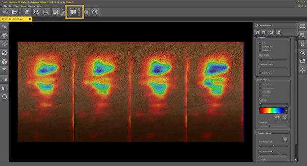 Gepard GPR Scan dans Visualizer 3D Studio