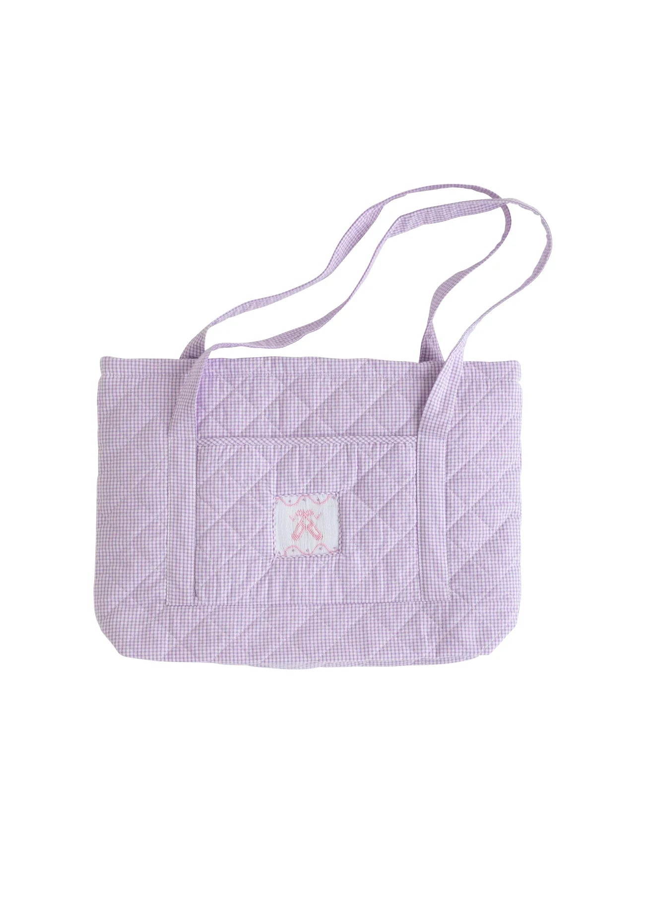 Quilted Luggage Tote Bag - Ballet Slipper