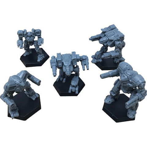 BattleTech: Miniature Force Pack - Inner Sphere Direct Fire Lance - CAT  35725 - Mindtaker Miniatures