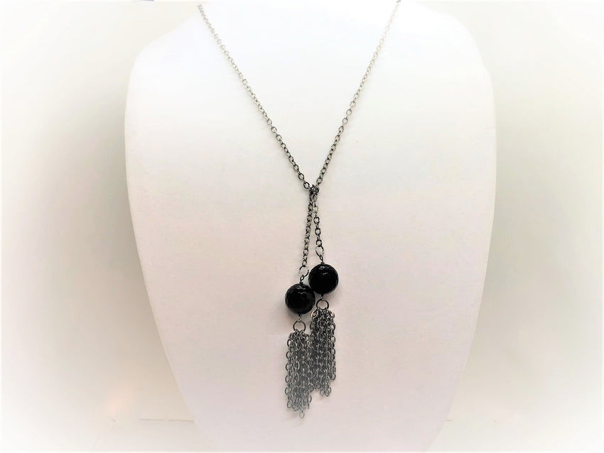 Black Onyx Lariat | Emmis Jewelry