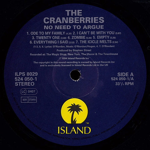 Pas besoin d'argumenter - The cranberries vinyl LP