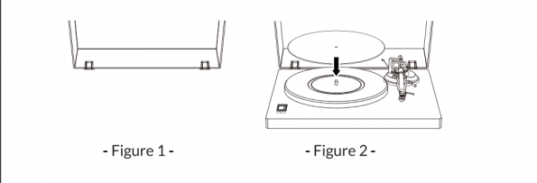 Turntable platter and belt setup