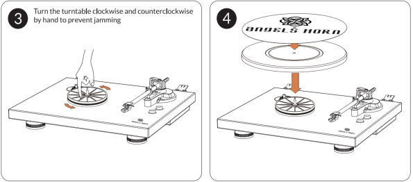 Installation du tourne-disque Bluetooth HP-H00501 3-4