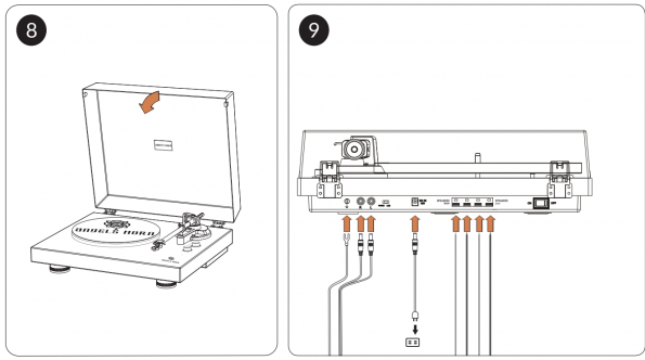 Installation du tourne-disque Bluetooth HP-H00501 8-9<!--nl-->