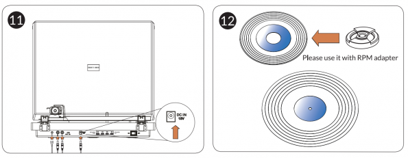 HP-H00501 Bluetooth Record Player Installation 11-12