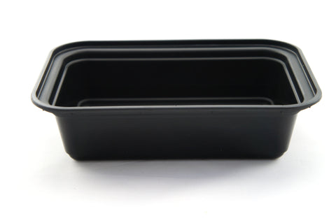 black plastic tubs with lids